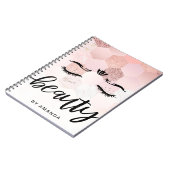 パーソナライズされたバラ金ゴールド美しいアポイントメント ノートブック (左側)