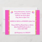 パーソナライズされたバルーン招待状、虹 招待状 (裏面)