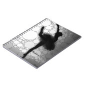 パーソナライズされたバレエダンシング バレリーナ ノートブック (左側)