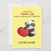 パーソナライズされたバレンタインだからかわいいパンダ シーズンカード (正面)