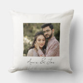 パーソナライズされたバレンタインデーの写真ギフト クッション (正面)