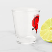 パーソナライズされたバレンタイン ショットグラス (左)