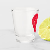 パーソナライズされたバレンタイン ショットグラス (左)