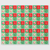 パーソナライズされたバレーボールのクリスマス ラッピングペーパー (フラット)