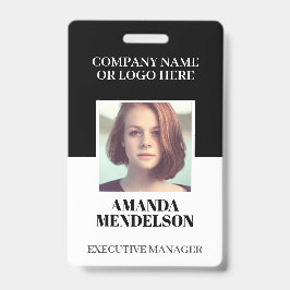 パーソナライズされたバーコードバッジ付き写真ID バッジ