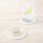 パーソナライズされたバーサインマルティニ名前をカスタムする コースター (側面)