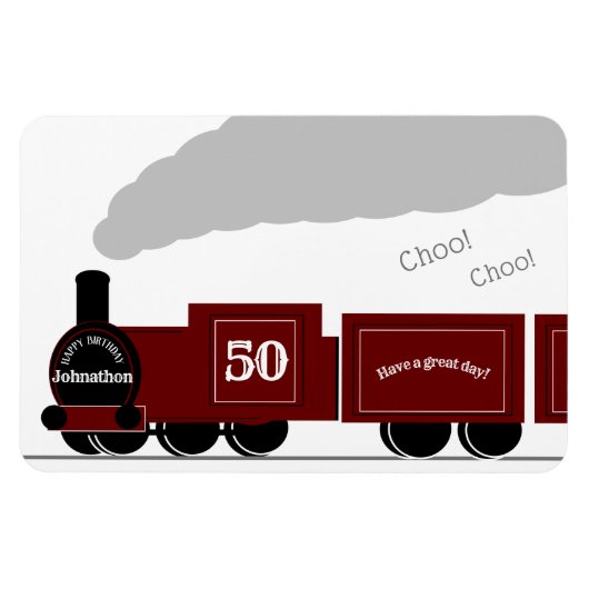 パーソナライズされたバース蒸気鉄道 マグネット (横)