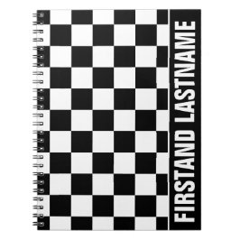 パーソナライズされたバータブ黒市松模様に ノートブック