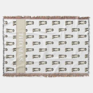 パーソナライズされたバーニーズ・マウンテン・ドッグ スローブランケット