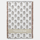 パーソナライズされたバーネドゥードル スローブランケット (正面縦)