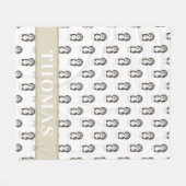 パーソナライズされたバーネドゥードル フリースブランケット (正面(横))