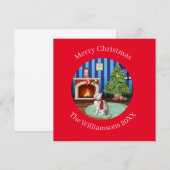 パーソナライズされたバーミラ キティ キャット シーズンカード (正面/裏面)