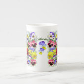 パーソナライズされたパかわいらしンジー ボーンチャイナマグカップ (正面)