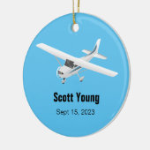 パーソナライズされたパイロットオーナメント セラミックオーナメント (左)
