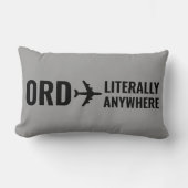 パーソナライズされたパイロット贈おもしろい与旅行愛好者 ランバークッション (正面)