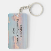 パーソナライズされたパウエル湖家族旅行の年 キーホルダー (裏面)