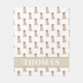 パーソナライズされたパグルの子 フリースブランケット (正面)