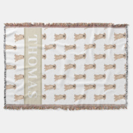 パーソナライズされたパグル スローブランケット