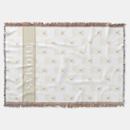 パーソナライズされたパグ（白） スローブランケット