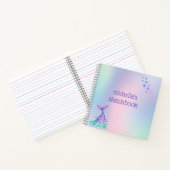 パーソナライズされたパステルレインボーマーメイド ノートブック (内部)