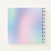 パーソナライズされたパステルレインボーマーメイド ノートブック (裏面)