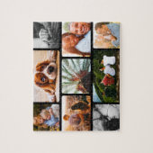 パーソナライズされたパズル9フォトコラージュ（黒枠） ジグソーパズル (縦)