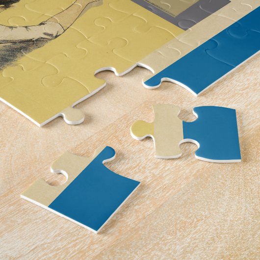 パーソナライズされたパズル – 女の子の書オンウォール ジグソーパズル (側面)