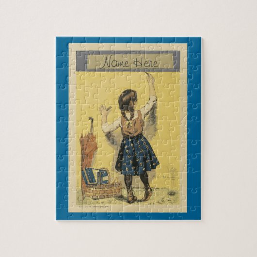 パーソナライズされたパズル – 女の子の書オンウォール ジグソーパズル (縦)