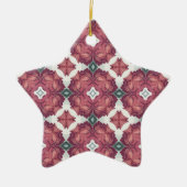 パーソナライズされたパターン（の模様が）ある セラミックオーナメント (正面)