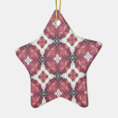 パーソナライズされたパターン（の模様が）ある セラミックオーナメント (左)