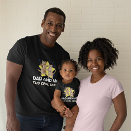 パーソナライズされたパパと私2匹のクール猫! Tシャツ