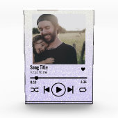 パーソナライズされたパパの再生リスト フォトブロック (正面)