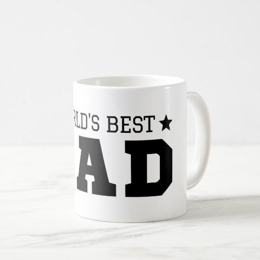パーソナライズされたパパギフト世界最高のパパ父の日 コーヒーマグカップ (正面右)