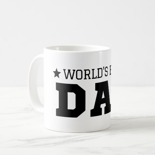 パーソナライズされたパパギフト世界最高のパパ父の日 コーヒーマグカップ (正面左)