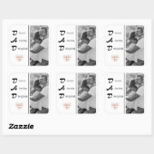 パーソナライズされたパパステッカー写真 | 父の日贈り物 スクエアシール (シート)