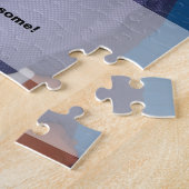 パーソナライズされたパパファミリーフォトカスタム ジグソーパズル (側面)