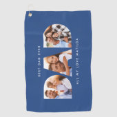 パーソナライズされたパパフォトゴルフタオルカスタム- Father ゴルフタオル (正面)