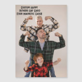 パーソナライズされたパパフォトファーザーズデイカード磁気 マグネット招待状 (正面)