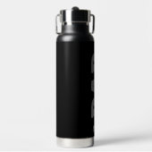 パーソナライズされたパパブはっきりしたラックスグレーホワイトタイポグラフィ ウォーターボトル (正面)