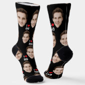 パーソナライズされたパパモマソックスカスタム顔ソックス ソックス (傾斜あり)