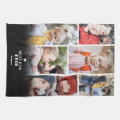 パーソナライズされたパパ写真コラージュ父 キッチンタオル (横)