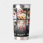 パーソナライズされたパパ写真コラージュ父 保温保冷タンブラー (左面)