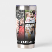 パーソナライズされたパパ写真コラージュ父 保温保冷タンブラー (正面)