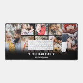 パーソナライズされたパパ写真コラージュ デスクマット (キーボード&マウス)