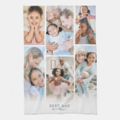 パーソナライズされたパパ写真父 キッチンタオル (縦)