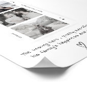 パーソナライズされたパパ写真転がミニマルギフト ポスター (角)