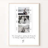 パーソナライズされたパパ写真転がミニマルギフト ポスター