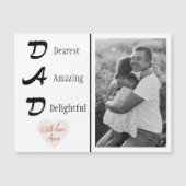 パーソナライズされたパパ写真 | ファーズデイ磁気カード (正面)