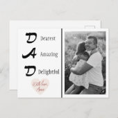 パーソナライズされたパパ写真 | 父の日のカード ポストカード (正面/裏面)