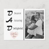 パーソナライズされたパパ写真 | 父の日のカード ポストカード (正面)